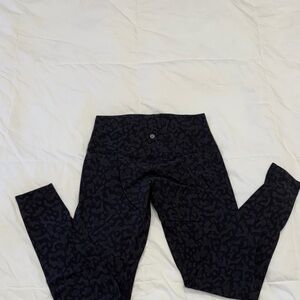 lululemon athletica Black Patterned Leggings